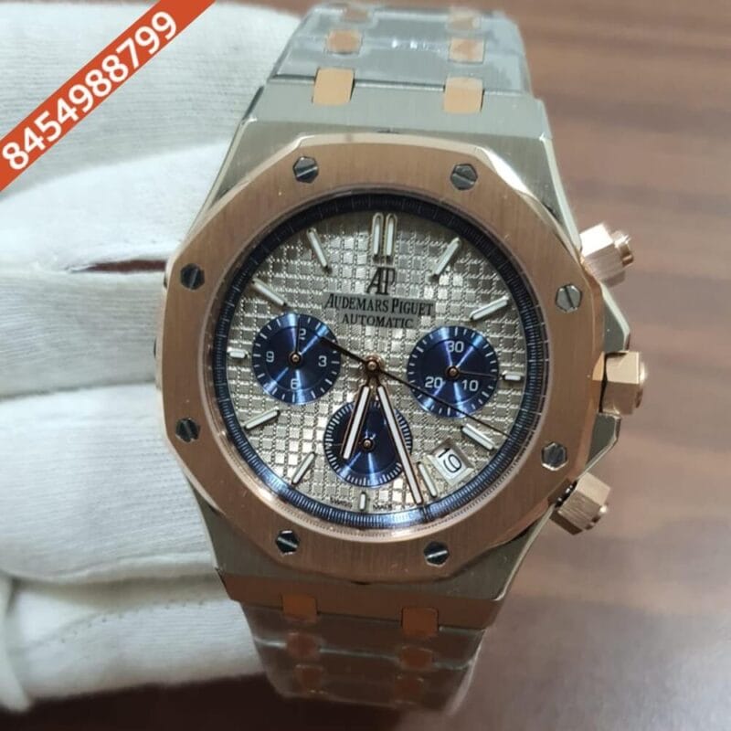 Audemars Piguet Royal Oak Chronograph 45mm Dual Tone Grey Dial Swiss Watch