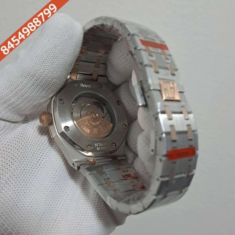 Audemars Piguet Royal Oak Dual Tone White Dial Swiss Automatic Watch - Image 4
