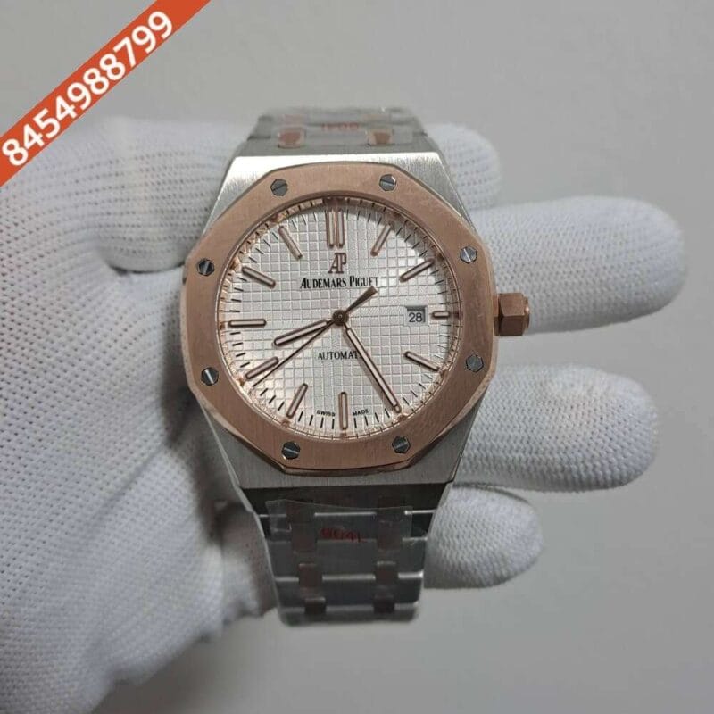 Audemars Piguet Royal Oak Dual Tone White Dial Swiss Automatic Watch