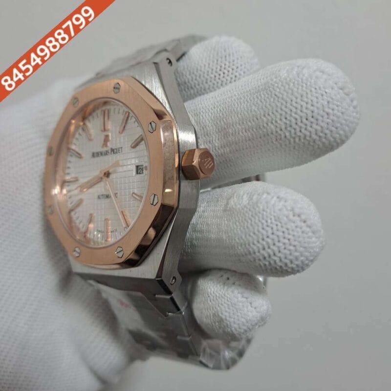 Audemars Piguet Royal Oak Dual Tone White Dial Swiss Automatic Watch - Image 2