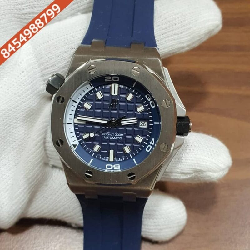 Audemars Piguet Royal Oak Offshore Diver Silver Blue Swiss Automatic Watch