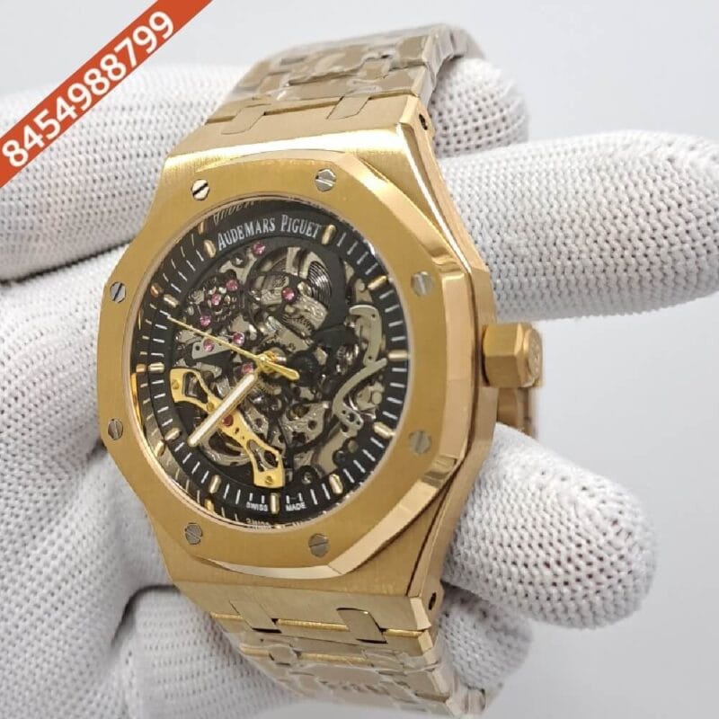 Audemars Piguet Royal Oak Rose Gold Skeleton Swiss Automatic Watch - Image 3