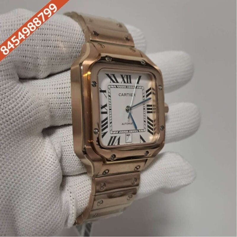 Cartier Santos 100 Steel White Dial Swiss Automatic Watch - Image 2