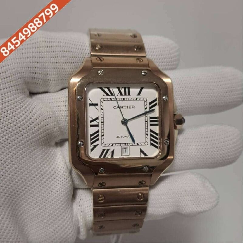 Cartier Santos 100 Steel White Dial Swiss Automatic Watch