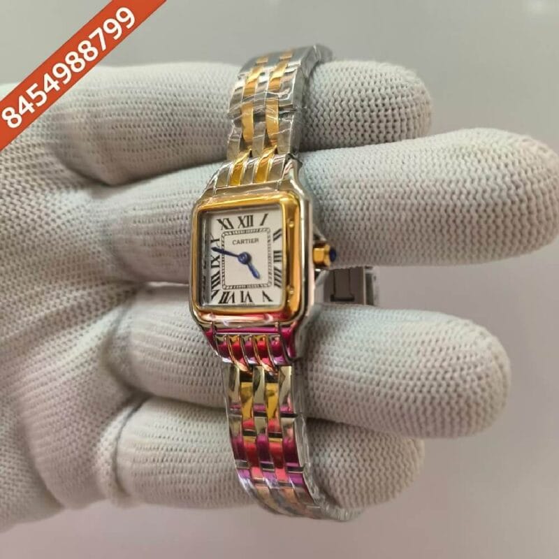 Cartier Santos Dual Tone White Dial Quartz Watch - Image 3