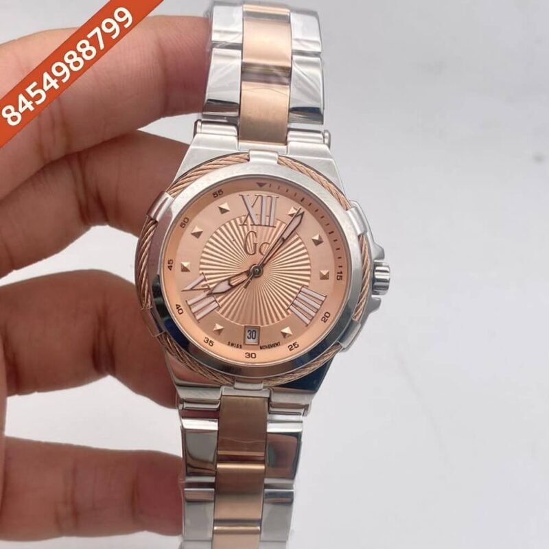 GC CableBijou Dual Tone Rose Gold Dial Watch