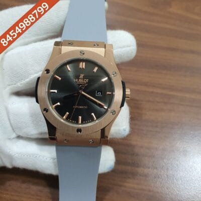 Hublot Classic Fusion Black Dial White Rubber Strap Swiss Automatic Watch