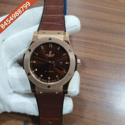 Hublot Classic Fusion Brown Dial Brown Leather Strap Swiss Automatic Watch