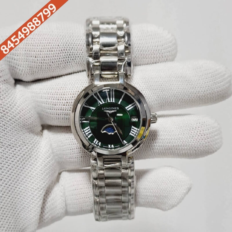 Longines PrimaLuna Green Dial Swiss Watch