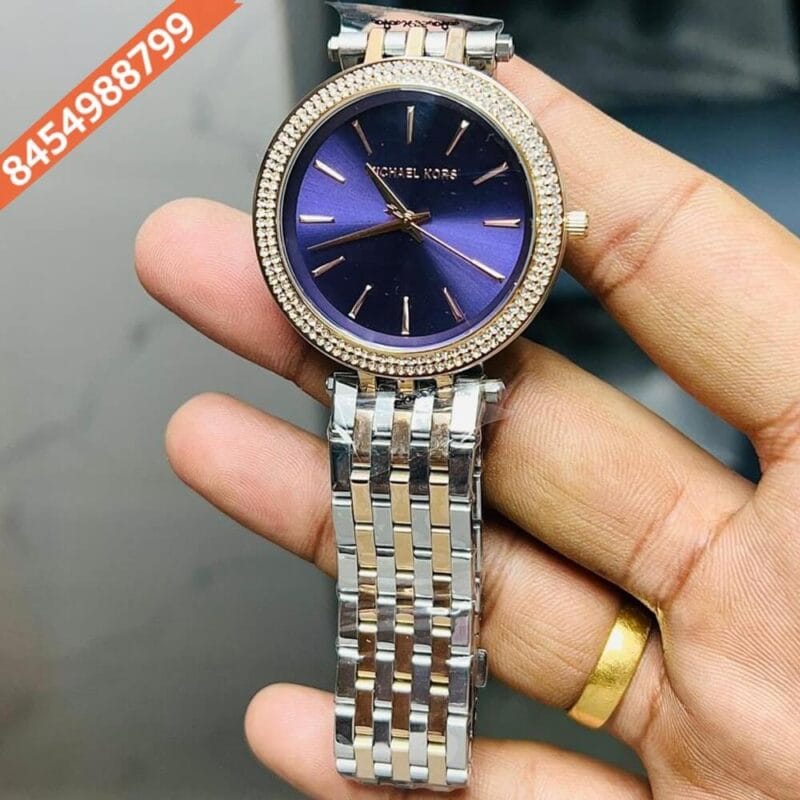 Michael Kors Darci Dual Tone Blue Dial Watch