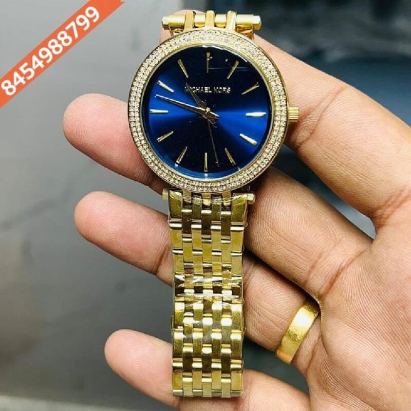 Michael Kors Darci Full Gold Blue Dial Watch