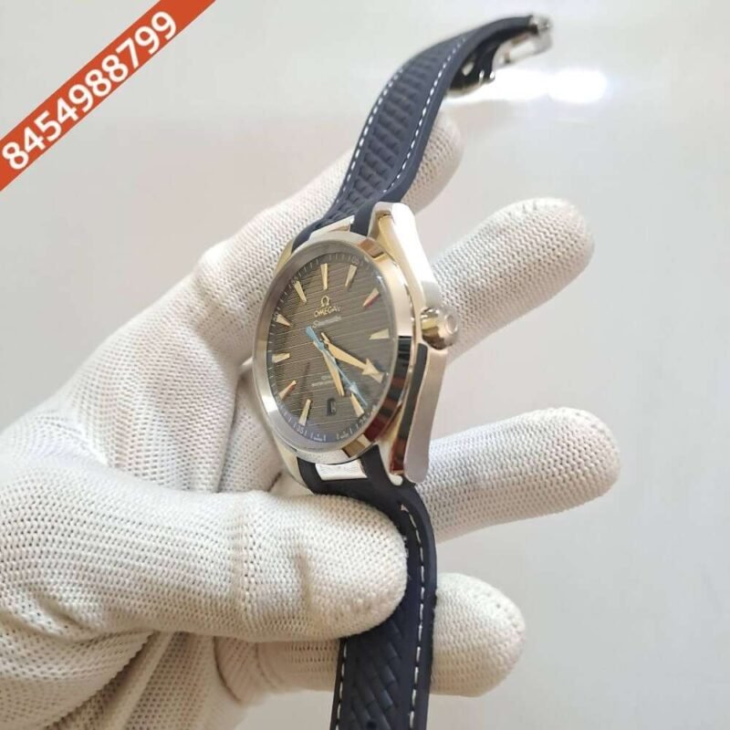 Omega Seamaster Aqua Tera Blue Dial Rubber Strap Swiss Automatic Watch - Image 2