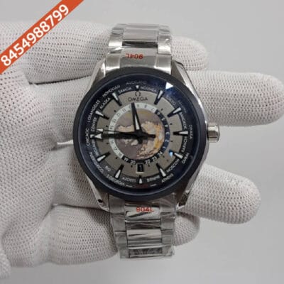 Omega Seamaster Aqua Tera World Time Grey Dial Stainless Steel Swiss Automatic Watch