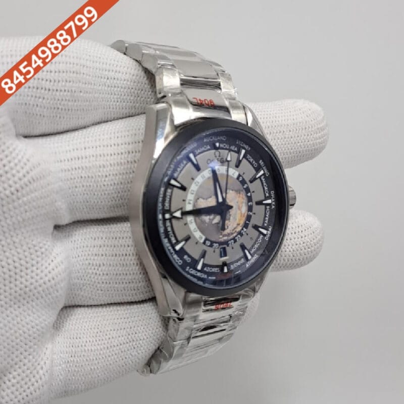 Omega Seamaster Aqua Tera World Time Grey Dial Stainless Steel Swiss Automatic Watch - Image 2