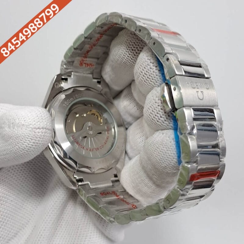 Omega Seamaster Aqua Tera World Time Blue Dial Stainless Steel Strap Swiss Automatic Watch - Image 4