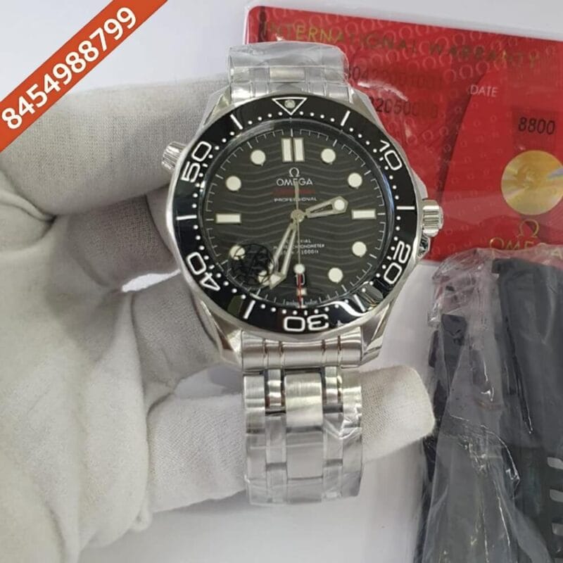 Omega Seamaster Diver 300 Professional Steel Black Swiss ETA Calibre 8800 Automatic Movement Watch
