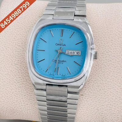 Omega Seamaster Square Steel Blue Dial Swiss Watch