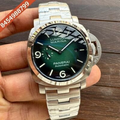 Panerai GMT Steel Green & black Dial Swiss Automatic Watch