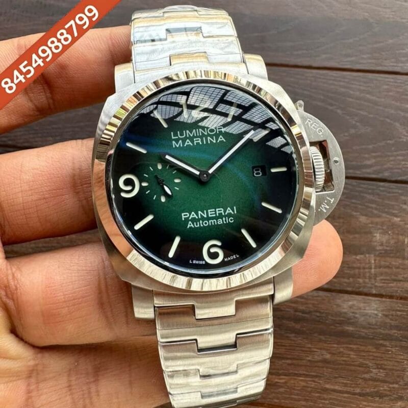 Panerai GMT Steel Green & black Dial Swiss Automatic Watch