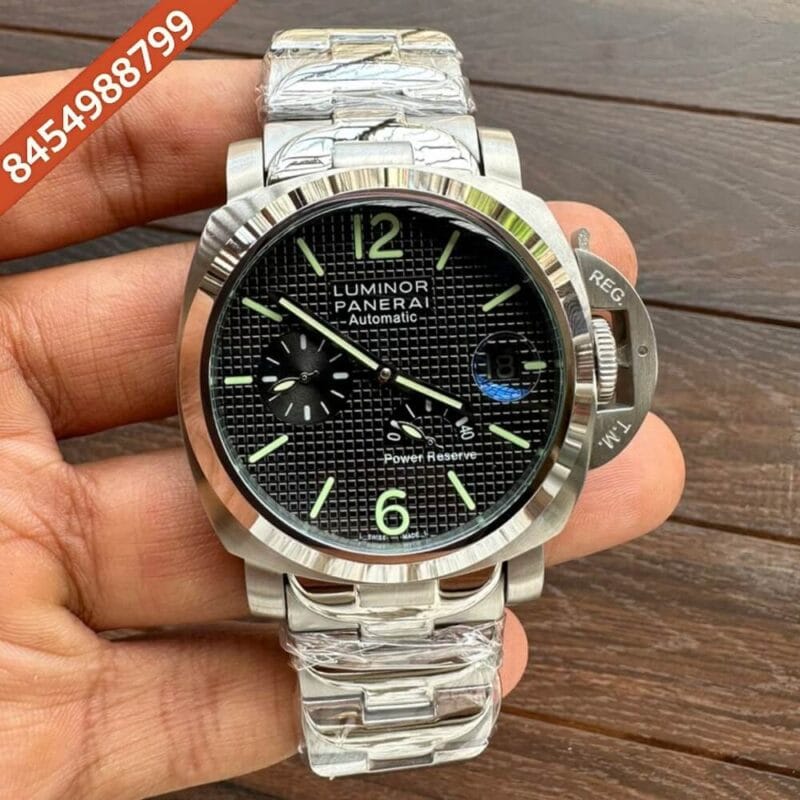 Panerai Power Reserve Steel Black Dial Swiss Automatic Watch