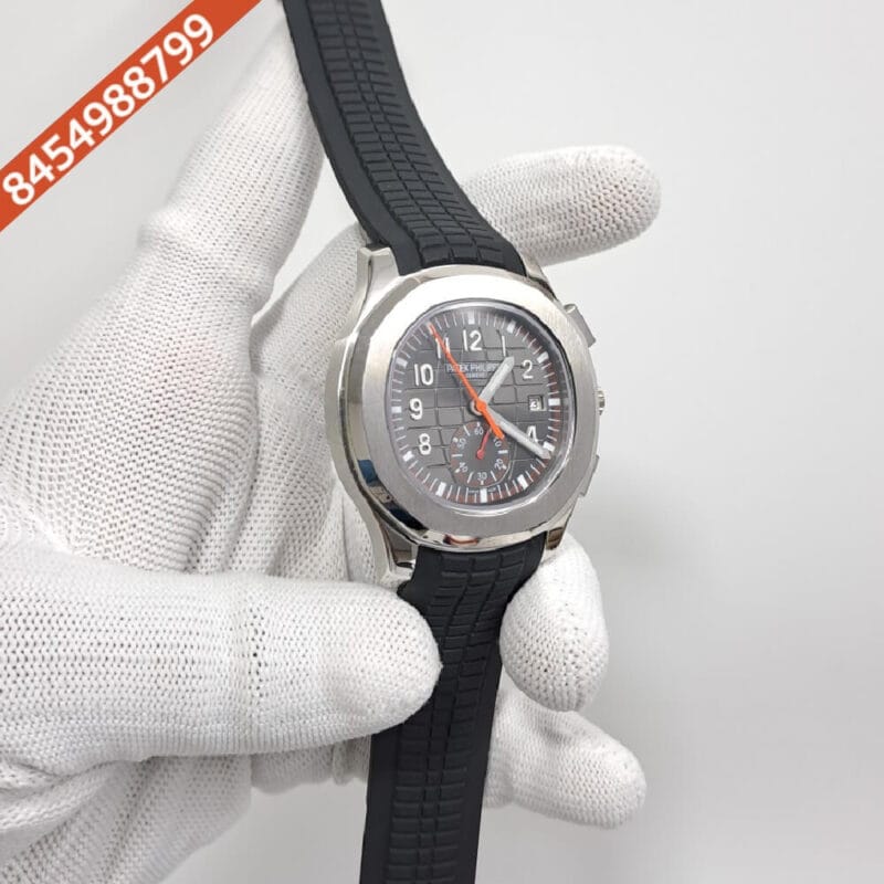 Patek Philippe Aquanaut GMT Black Dial Black Rubber Strap Swiss Automatic Watch - Image 2