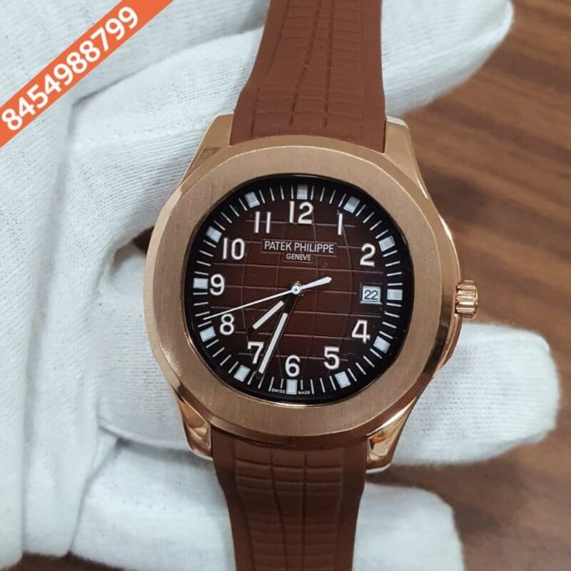 Patek Philippe Aquanaut Rose Gold Brown Swiss Automatic Watch