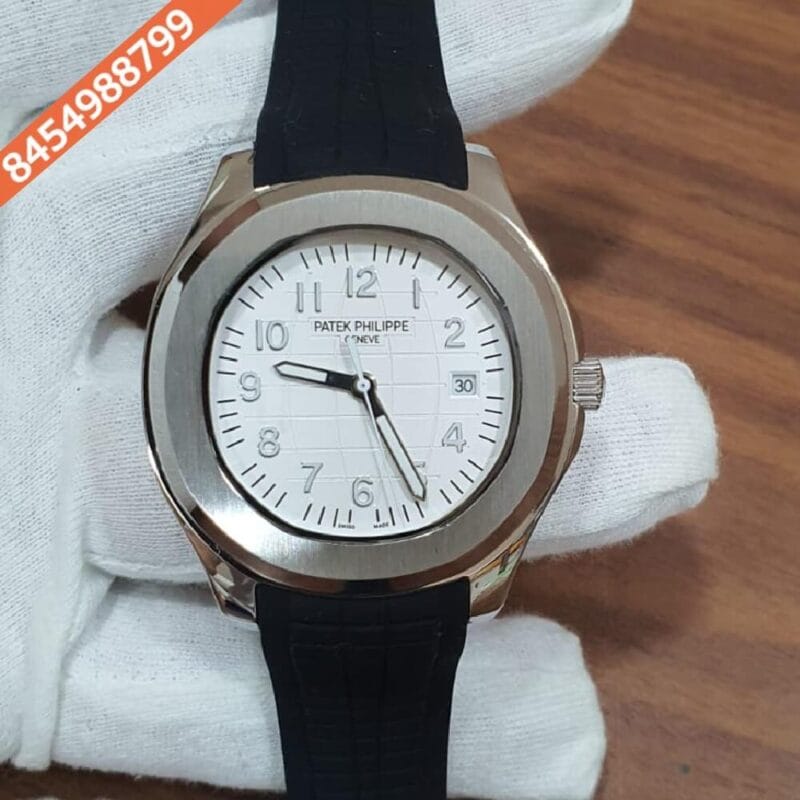 Patek Philippe Aquanaut Silver White Dial Swiss Automatic Watch