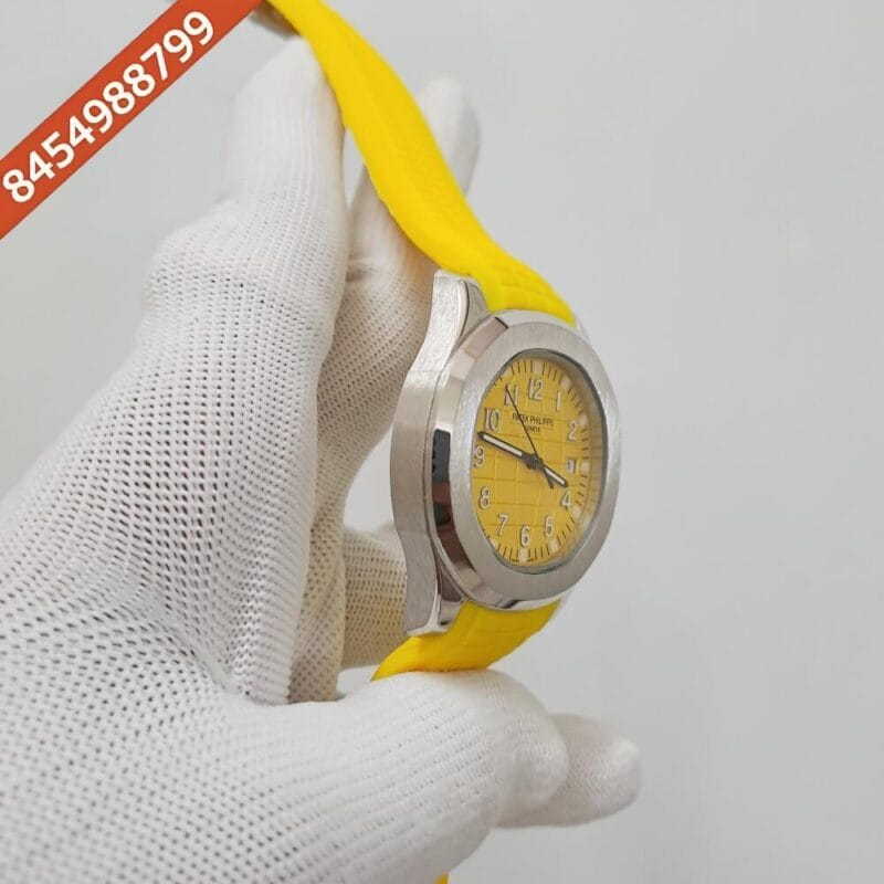 Patek Philippe Aquanaut Silver Yellow Dial Swiss Automatic Watch - Image 2