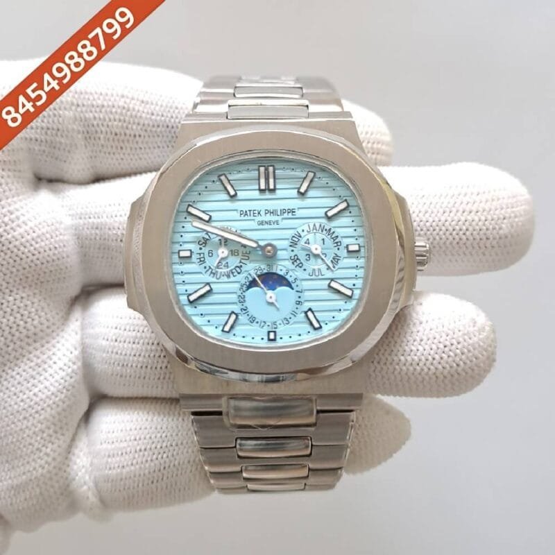 Patek Philippe Nautilus Annual Calendar Steel Blue Dial Swiss Automatic Watch - Image 2