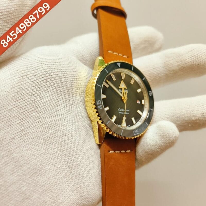 Rado Captain Cook HR Special Edition Gold & Green Dial Swiss Automatic Watch - Image 2
