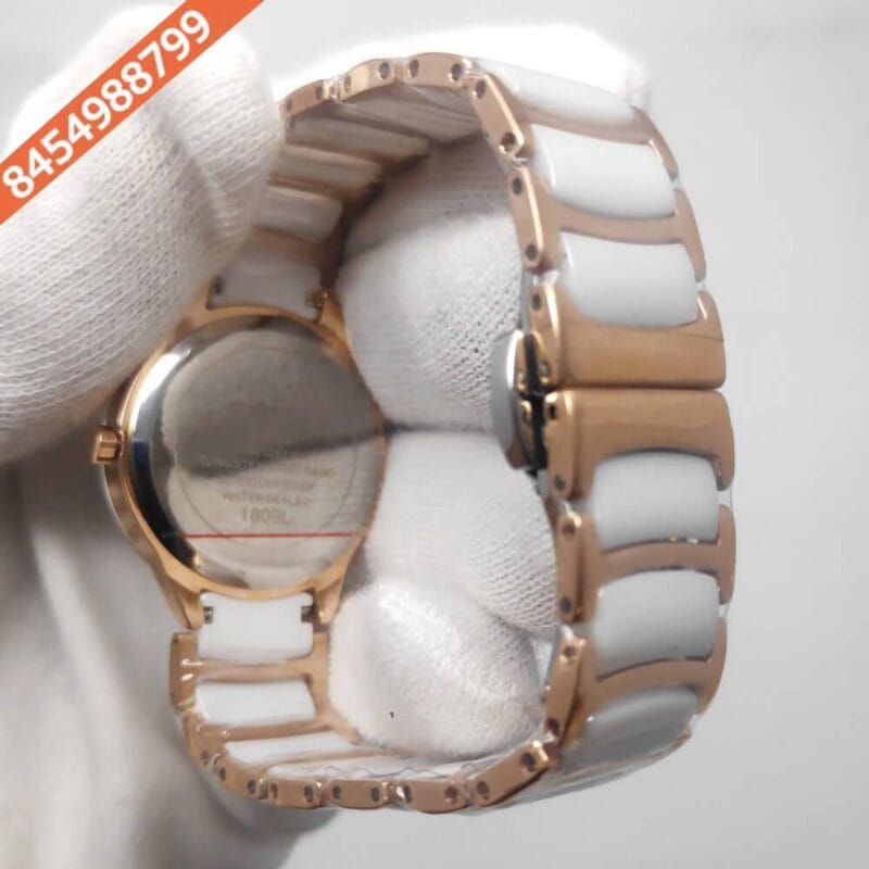 Rado Centrix Rose Gold & White Ceramic Watch - Image 4