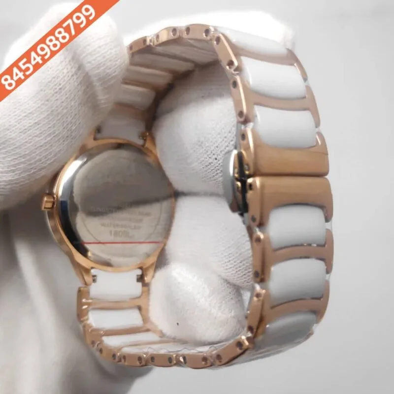 Rado Centrix Rose Gold & White Ceramic Watch - Image 4
