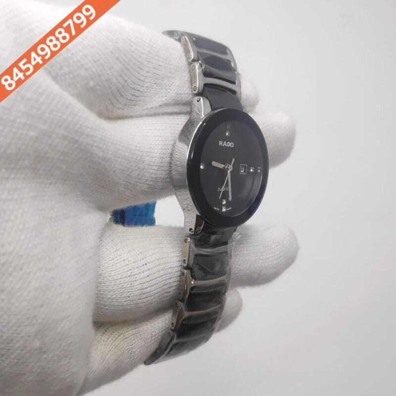 Rado Centrix Silver & Black Ceramic  Watch - Image 3