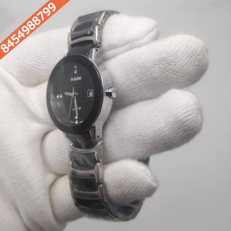 Rado Centrix Silver & Black Ceramic  Watch - Image 2