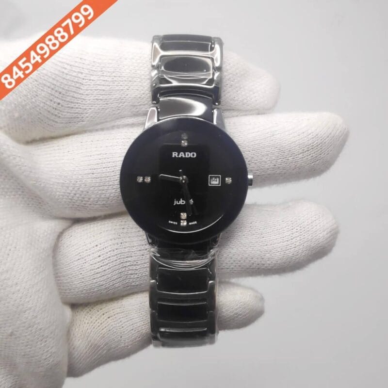 Rado Centrix Silver & Black Ceramic  Watch