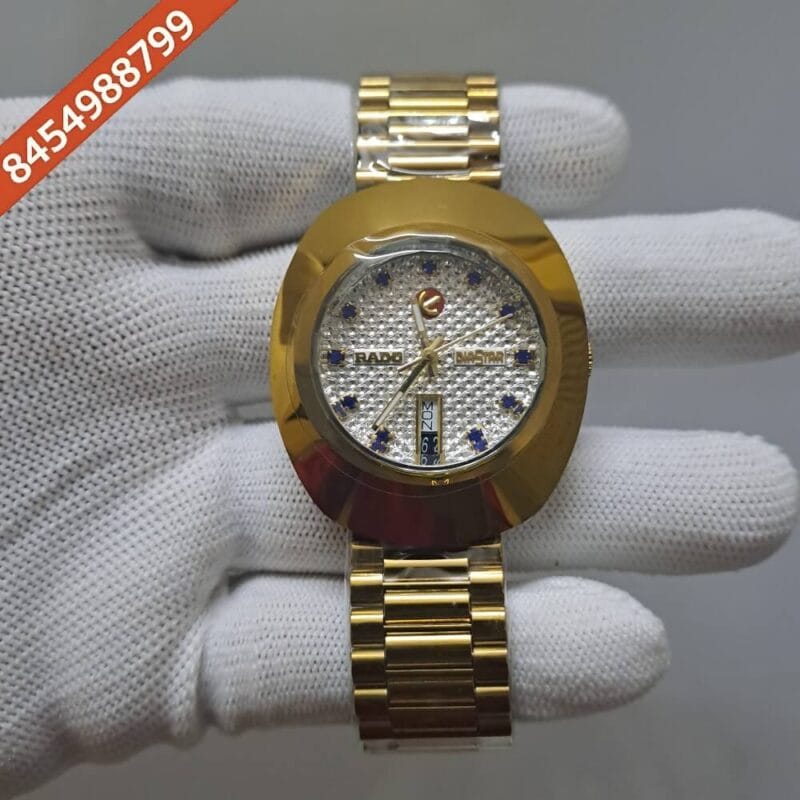 Rado Dia Star Full Gold White Dial Swiss Automatic Watch
