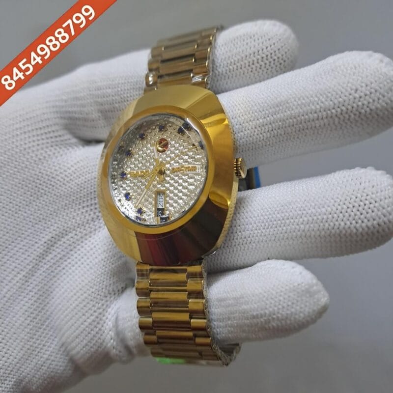 Rado Dia Star Full Gold White Dial Swiss Automatic Watch - Image 3