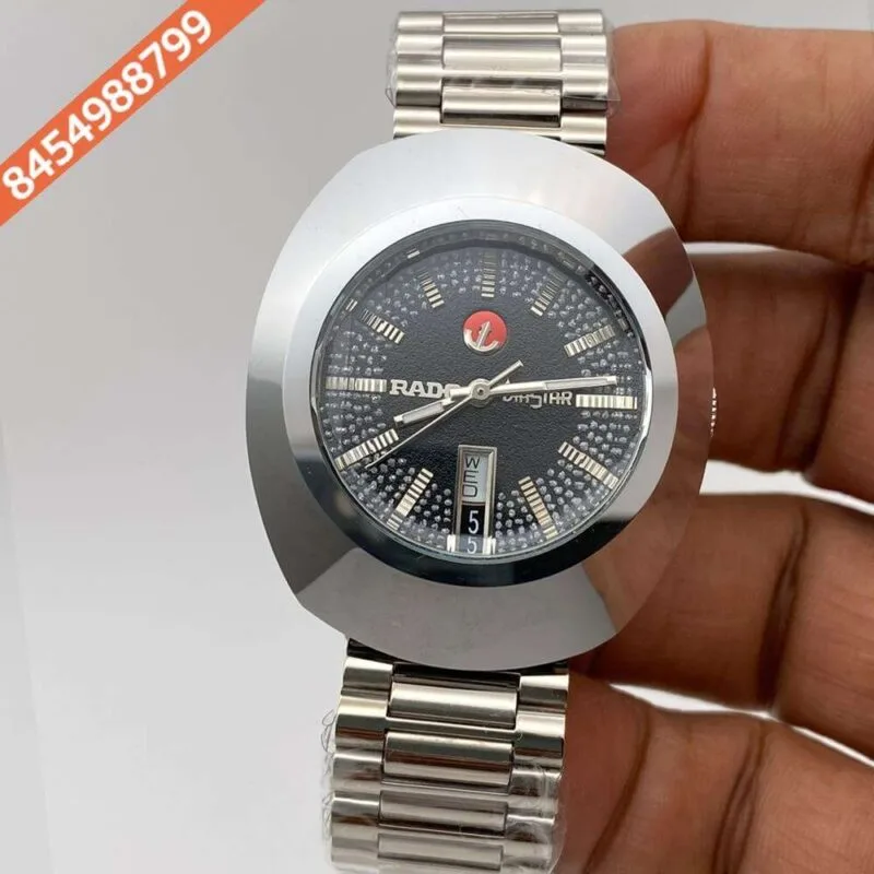 Rado Dia Star Full Silver Black Dial Swiss Automatic Watch
