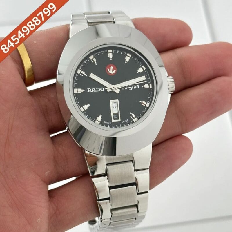 Rado Diastar Steel Black Dial Swiss Automatic Watch