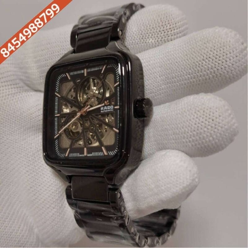 Rado True Square Open Heart Black Ceramic Swiss Automatic Watch - Image 3