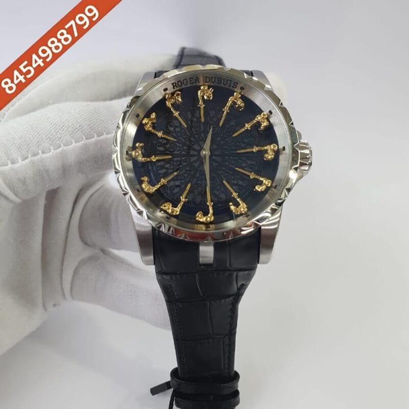 Roger Dubuis Excalibur Knights Of The Round Silver Black Dial Swiss Automatic Watch