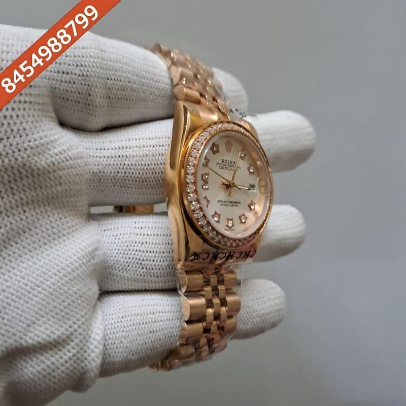 Rolex Date-Just Diamond Bazel White Dial Swiss Automatic Watch - Image 2