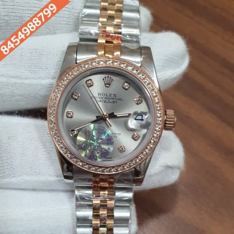 Rolex Date Just Diamond Marker Grey Dial Swiss Automatic Watch