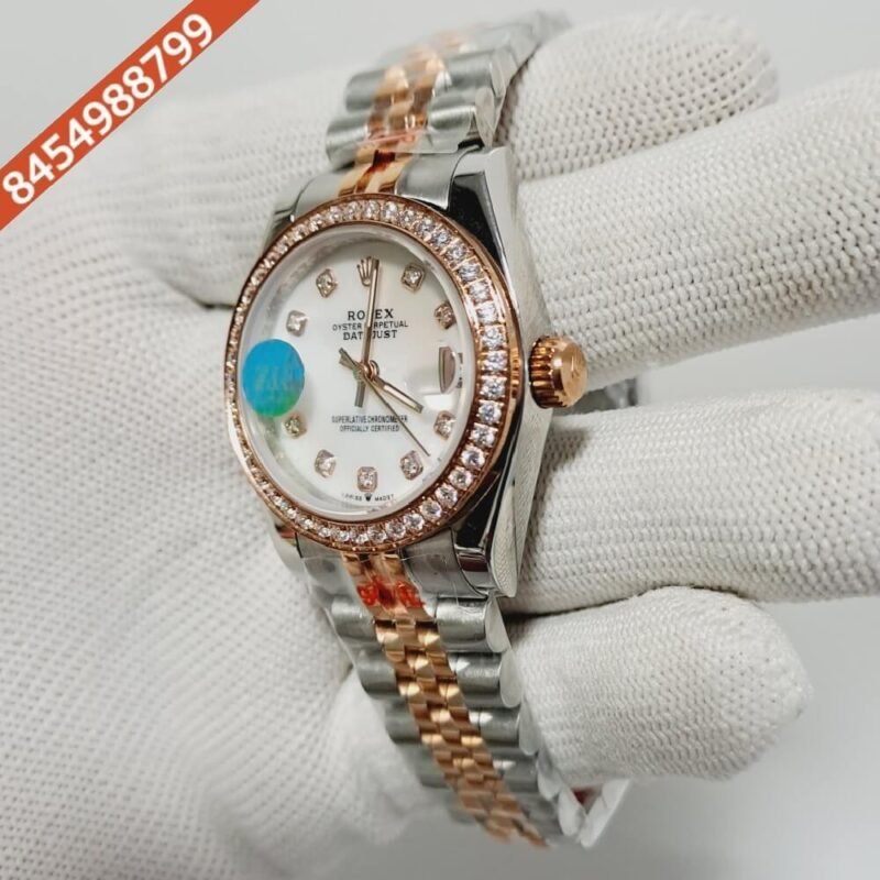 Rolex Date-Just Diamond Marker Mother Of Pearl Swiss Automatic Watch - Image 3