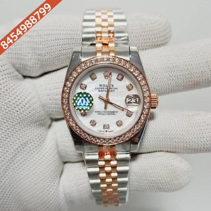 Rolex Date-Just Diamond Marker Mother Of Pearl Swiss Automatic Watch