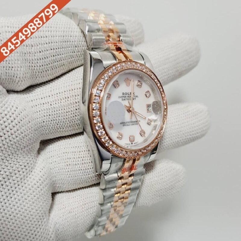 Rolex Date-Just Diamond Marker Mother Of Pearl Swiss Automatic Watch - Image 2