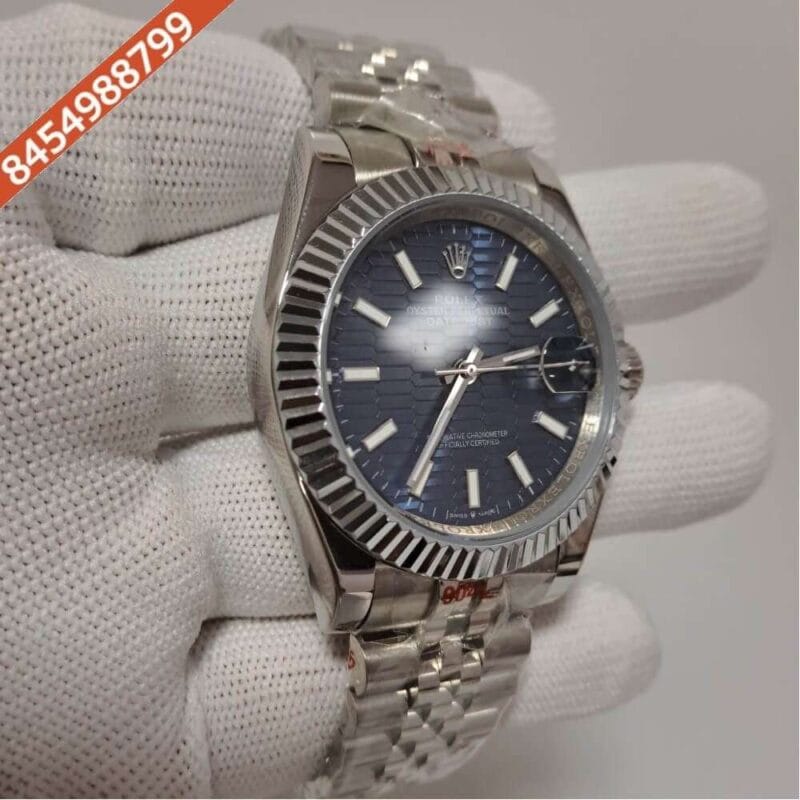 Rolex Date -Just Stick Marker Blue Dial Swiss Automatic Watch - Image 2