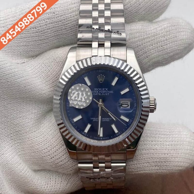 Rolex Date just Blue Dial Swiss Automatic Watch