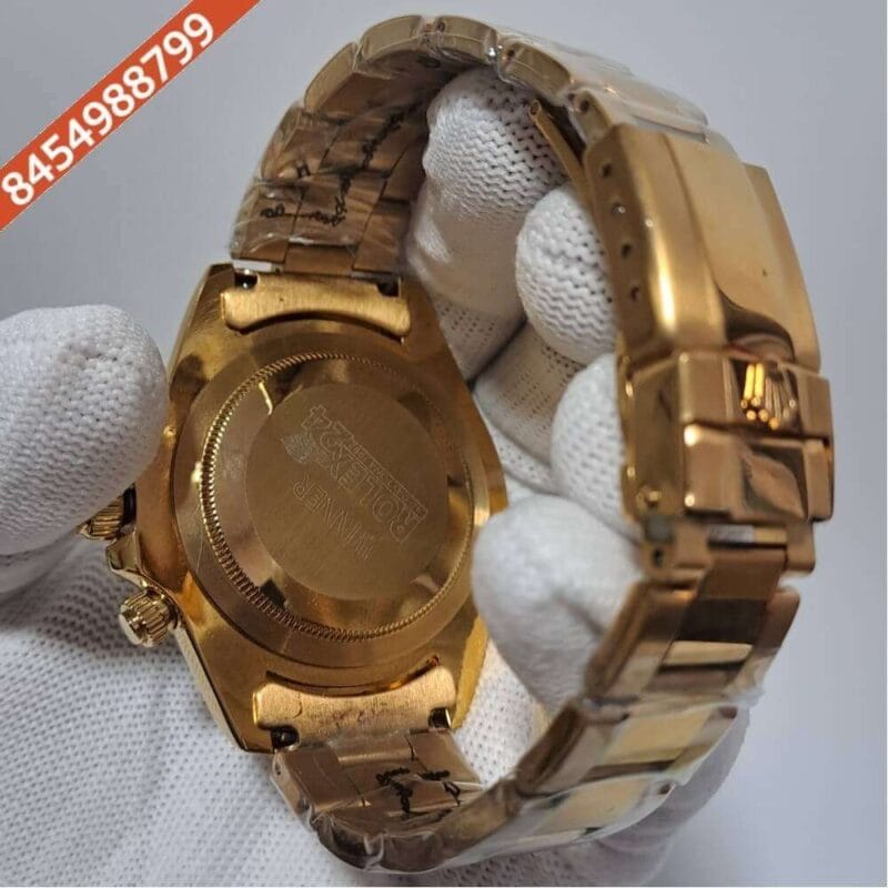 Rolex Oyster Perpetual Cosmograph Daytona Full Rose Gold White Dial Swiss Automatic Watch - Image 4