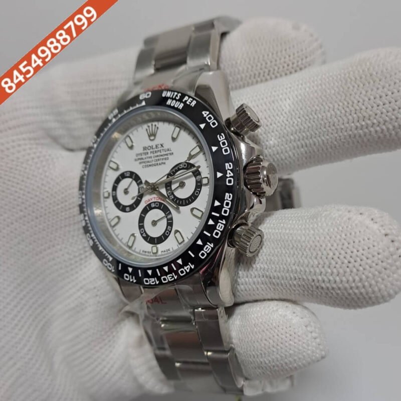 Rolex Oyster Perpetual Cosmograph Daytona White Dial Swiss Automatic Watch - Image 3